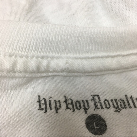 HIP HOP ROYALTY Crop Graphic Tee T Shirt T BOZ Oversized Fit Short Sleeve Large - Picture 7 of 11